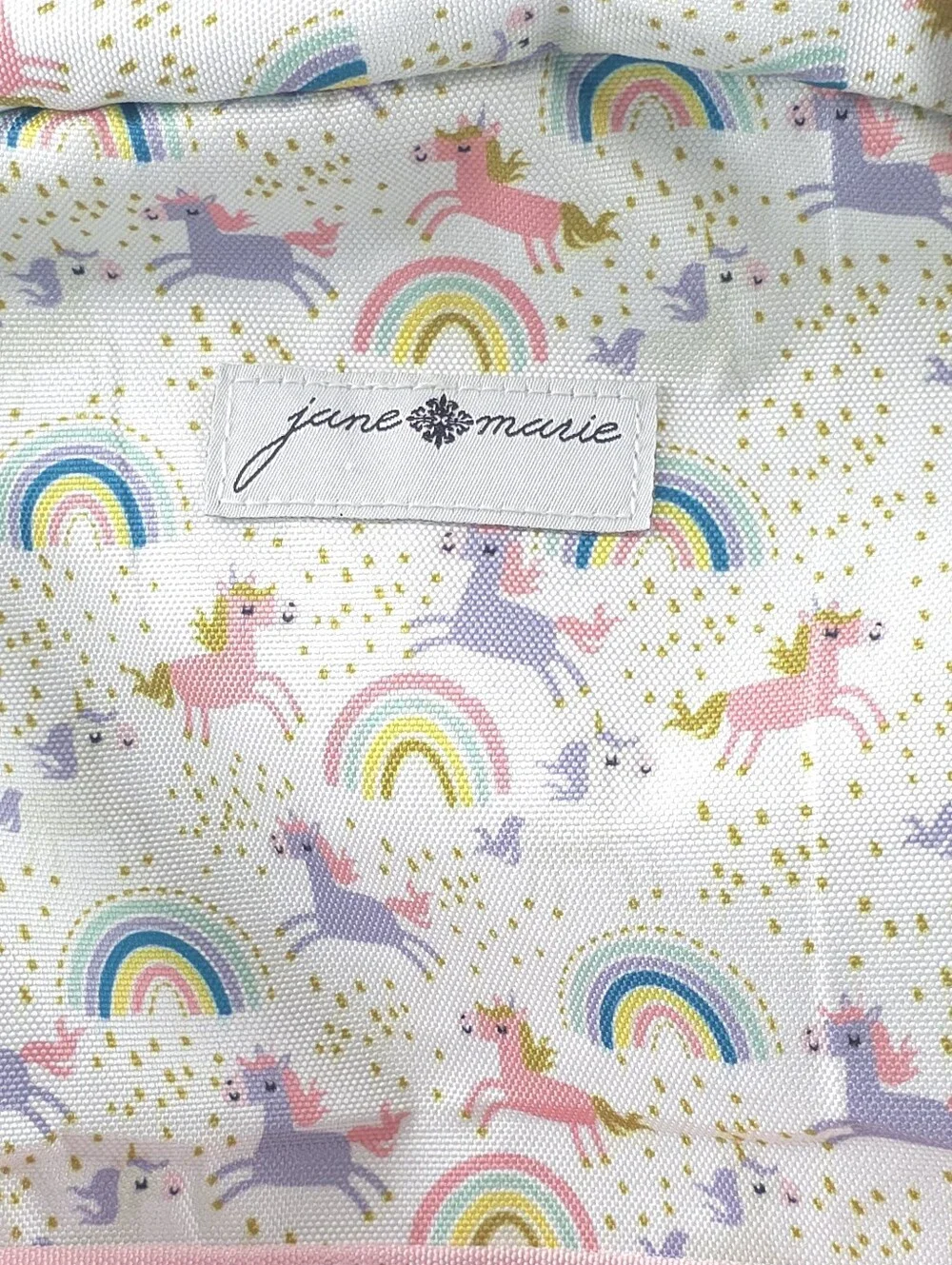 Jane Marie Unicorn Rainbow Backpack Girls Pink School Bag